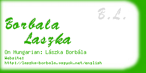 borbala laszka business card