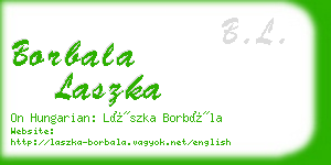 borbala laszka business card